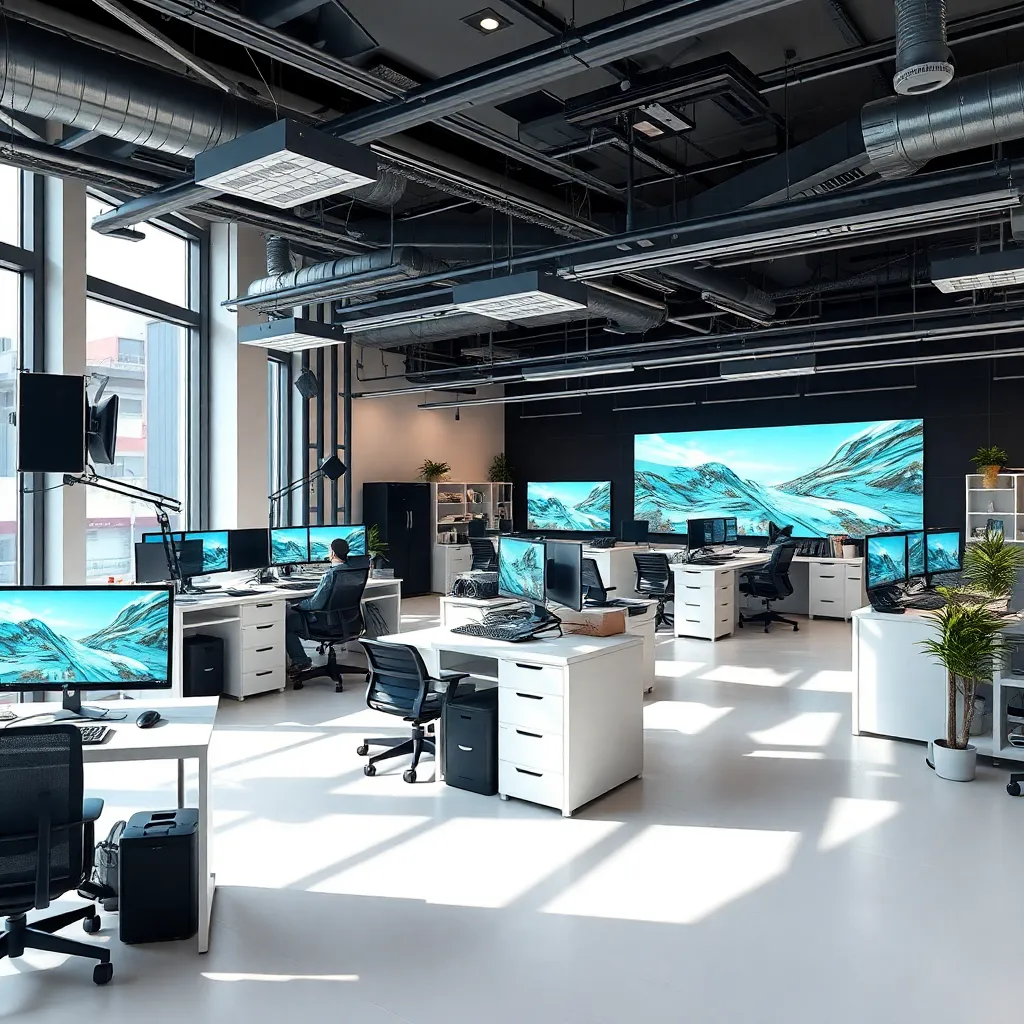 Oficinas modernas de empresas de animación 3D en España