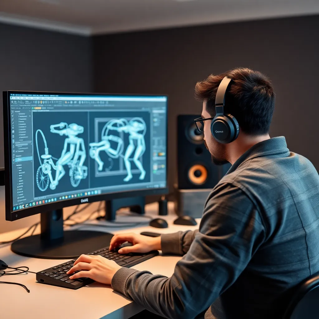 Profesionales de animación 3D colaborando en un proyecto en estudio español