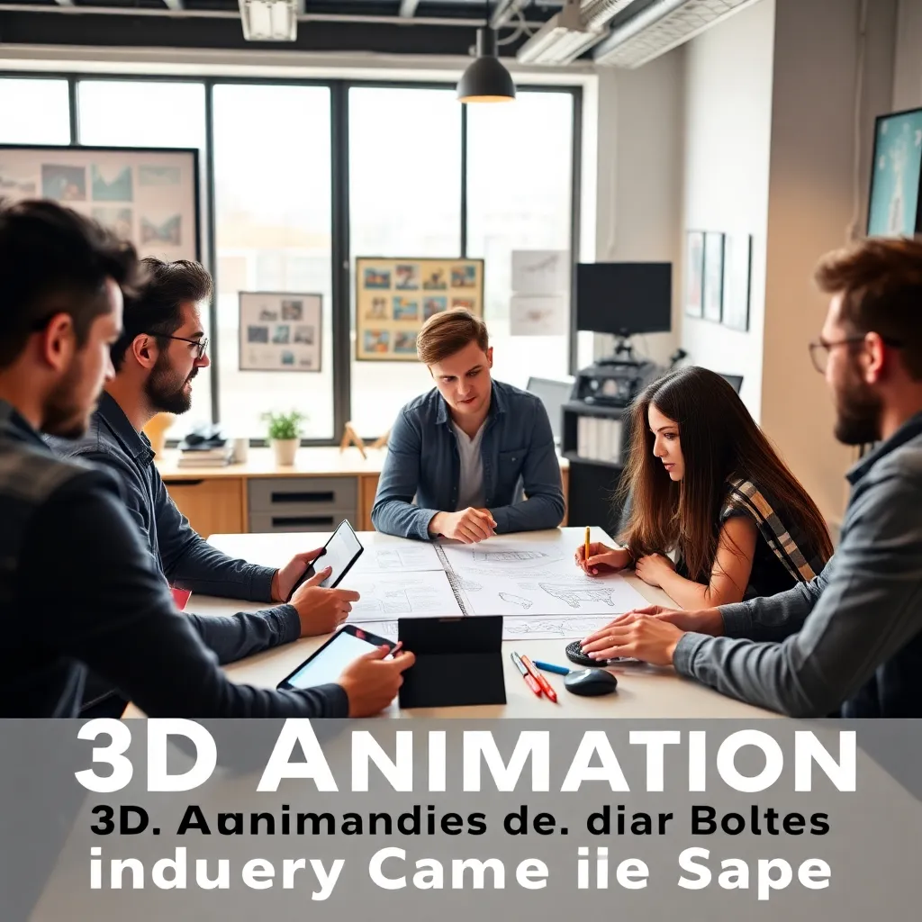 Profesionales españoles de animación 3D colaborando en un proyecto