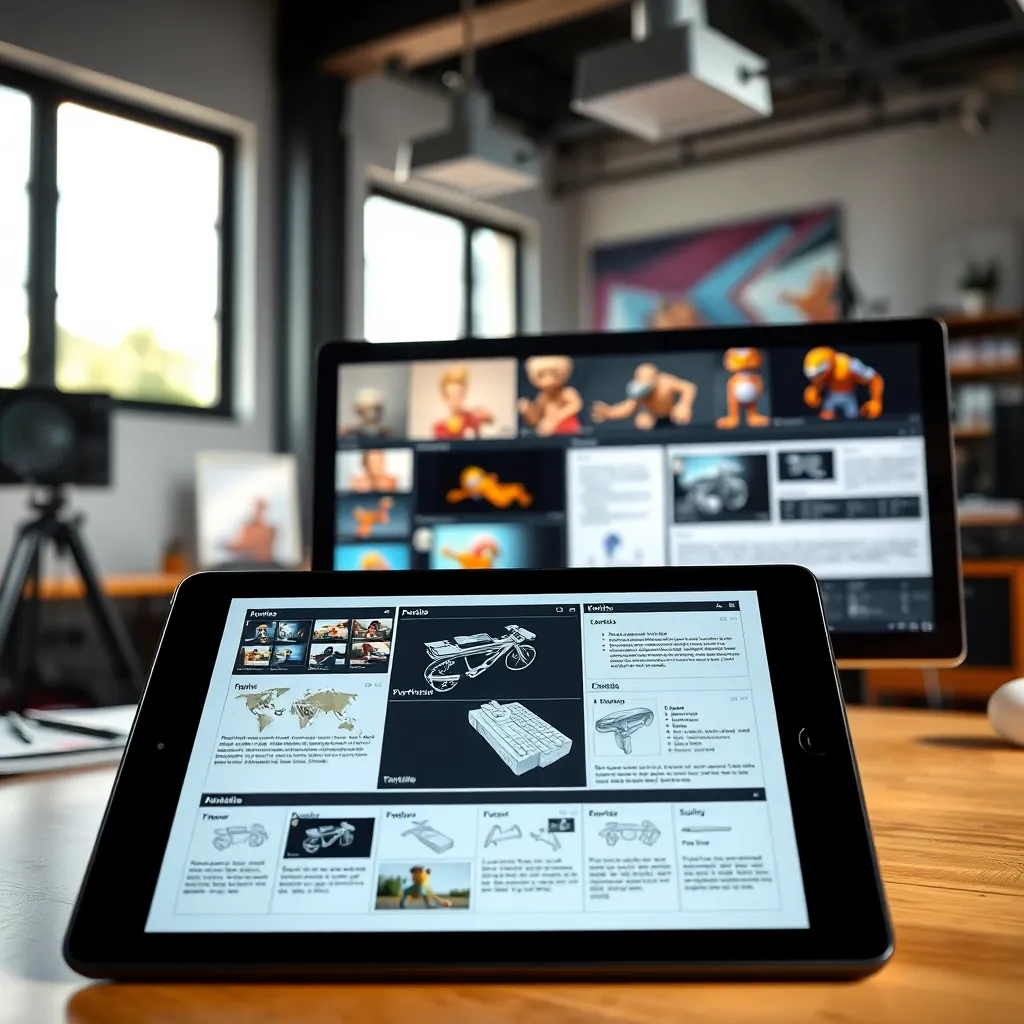 Animador 3D seleccionando cuidadosamente proyectos para su portfolio